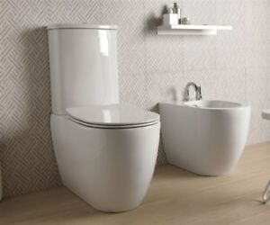 Vaso monoblocco bidet coprivaso ceramica bagno moderno