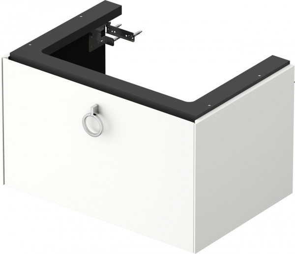 Mobile Per Lavabo Da Incasso Duravit White Tulip 1 cassetto, maniglia 684x410mm Bianco seta opaco WT425103636