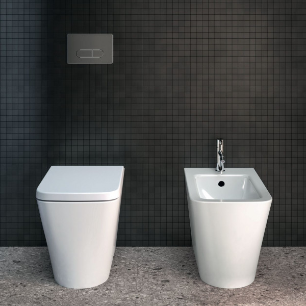 WC A Pavimento Ideal Standard BLEND CUBE Senza flangia, Aquablade 365x400x565mm Bianco