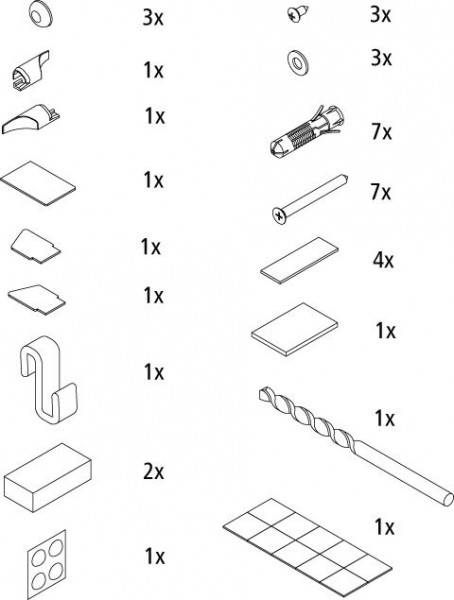 Kermi DIGA Set di pezzi di ricambio per il montaggio (2533310)
