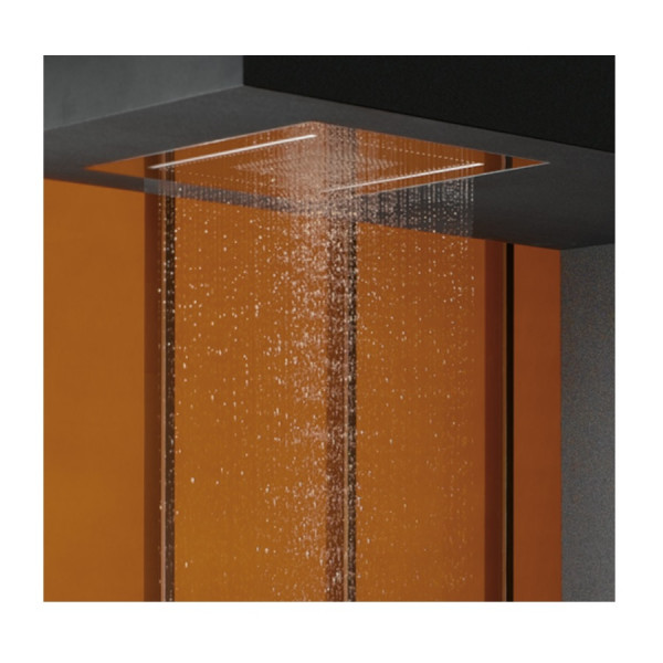 Soffione per Doccia Dornbracht Water Modules a getto a pioggia ad incasso a soffitto Acciaio Inox Lucidato