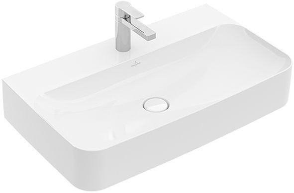 Lavabo da incasso Villeroy e Boch Finion senza troppopieno 800 x 470 mm Bianco Alpino 416881R1