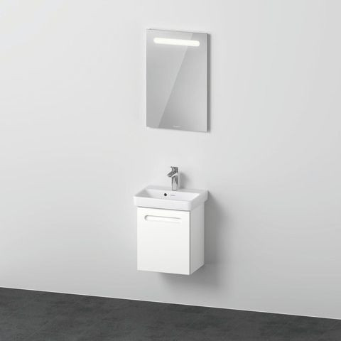Bagno Completo Duravit No.1 Mobiletto, Versione sinistra, Lavabo, Specchio 450mm Bianco Opaco