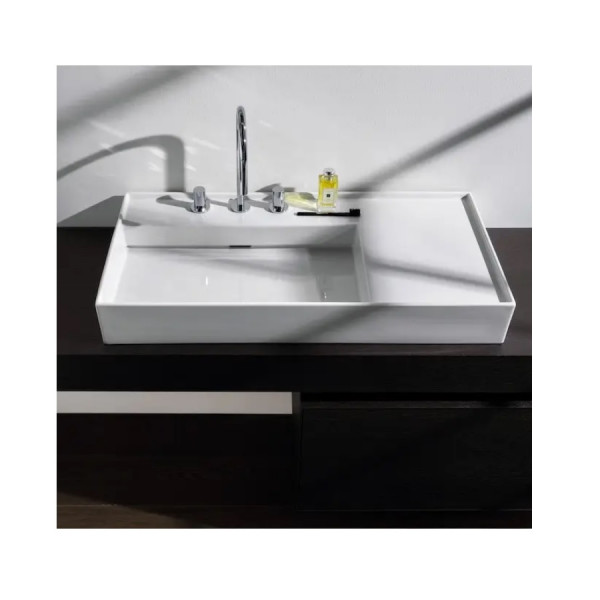 Lavabo Mobile Laufen Kartell by Laufen con tre fori per il rubinetto 90x46x120cm Bianco