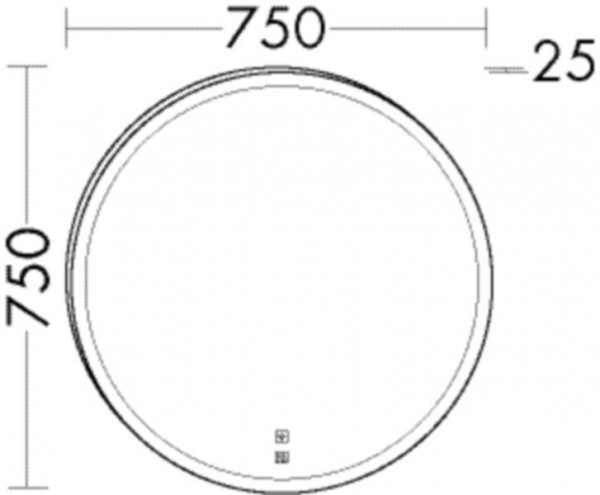 Specchio Bagno Led Burgbad Fiumo antiappannamento, rotondo ø750mm SIJN075-PN491