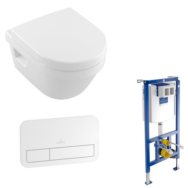 Bagno Piccolo Pack WC sospeso con Cassetta WC e placa WC