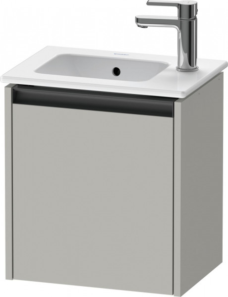 Mobili bagno piccoli Duravit Ketho.2 porta a sinistra, maniglia antracite, per lavabo ME 410x440mm Grigio cemento opaco K25060L07070000