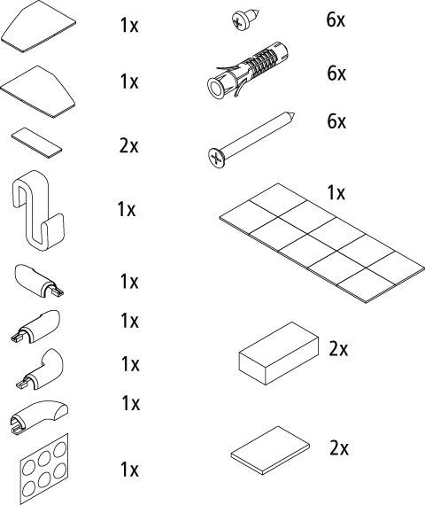 Kermi FILIA / FILIA XP Set di pezzi di ricambio per il montaggio (2533780)