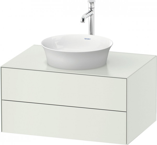 Mobile Per Lavabo Da Appoggio Duravit White Tulip 2 cassetti 800x408mm Bianco seta opaco WT498503636