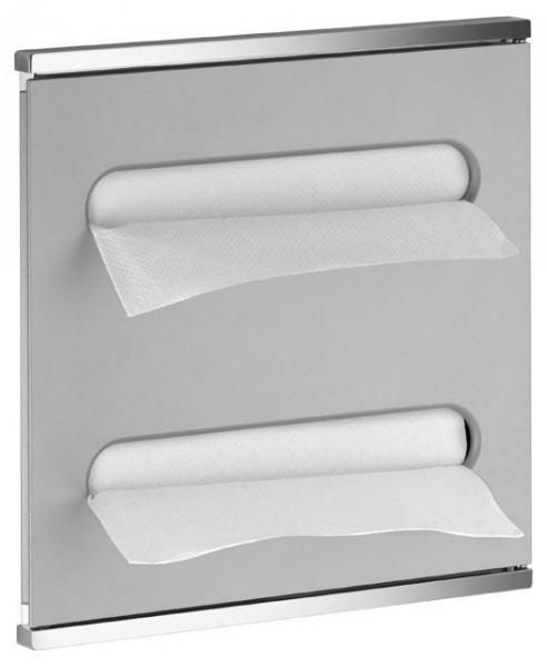 Keuco Doppio distributore di asciugamani Plan Integrale 326x325x143mm Cromato/Alluminio Laccato a destra