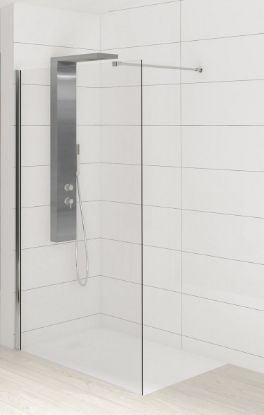 Paravento Italiano per la Doccia Kinedo KINESTYLE SOLO per una zona doccia aperta 1000mm Vetro Trasparente