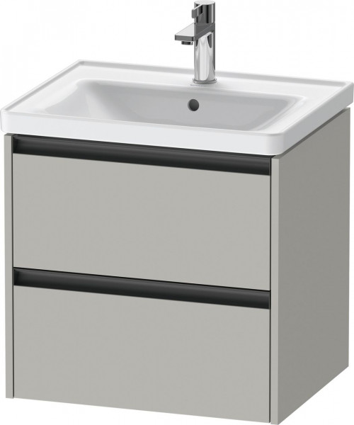 Mobile Per Lavabo Da Incasso Duravit Ketho.2 2 cassetti, maniglie antracite, per lavabo D-Neo 584x549x455mm Grigio cemento opaco K25281007070000