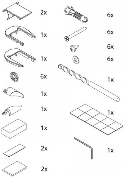 Kermi ATEA Set di pezzi di ricambio per il montaggio (2532797)