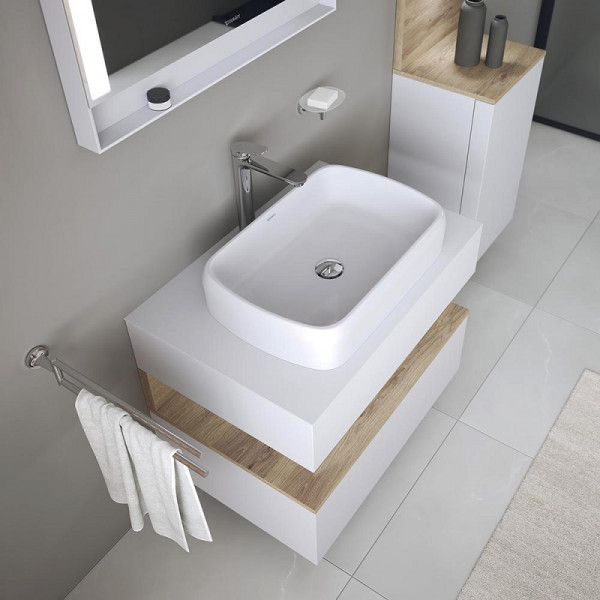 Lavabo Da Appoggio Duravit Qatego Ovale, fresato 600mm Bianco 2384600079