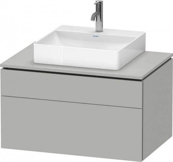 Mobile Per Lavabo Da Appoggio Duravit L-Cube 2 cassetti 820mm Grigio cemento opaco LC4880007070000