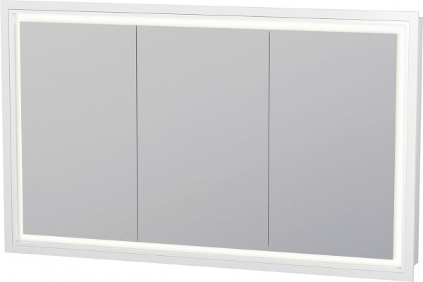 Mobiletto Bagno Duravit L-Cube da incasso, 3 porte, presa E 1200x700mm Bianco Opaco LC7653018180000