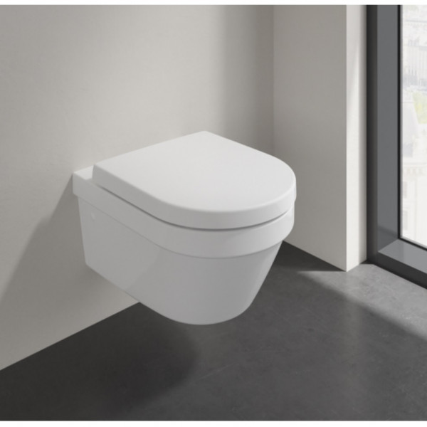 WC Sospeso Set Villeroy en Boch Architectura senza flangia Ovale 370x300mm Bianco Alpino