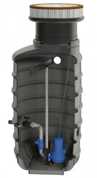 Trituratori Sanibroyer SFA Sistema a leva per 1 pompa con coperchio, tubo flessibile, (senza pompa, unità di controllo) TANK-003