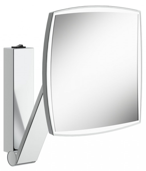Specchio Per Rasatura Con Luce Keuco Ilook_move modello da parete, piazza/illuminato con interruttore a bilanciere Cromo