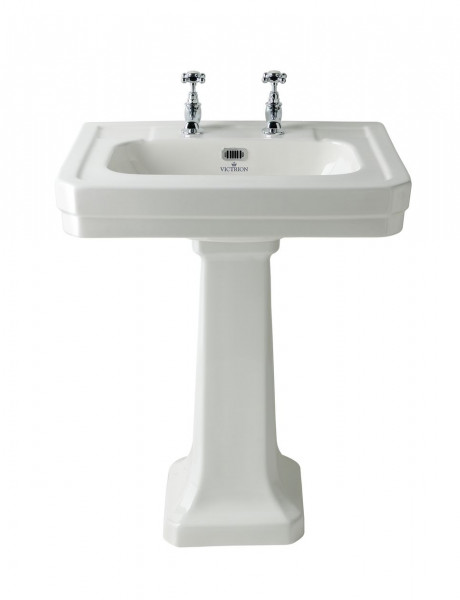 Lavabo A Colonna Bayswater Victrion Bianco 640 mm | 2 Fori