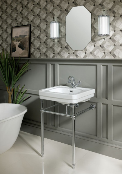 Lavabo A Colonna Bayswater Victrion Bianco 540 mm | 1 Foro