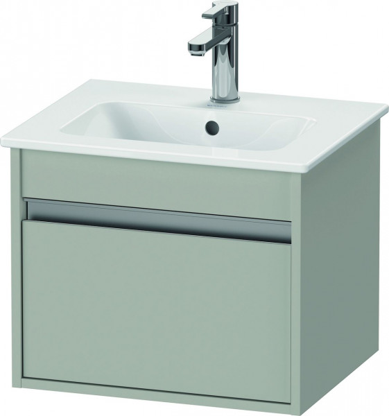 Mobile Per Lavabo Da Incasso Duravit Ketho 1 cassetto con maniglia d'argento 500x410x412mm Grigio cemento opaco KT640400707