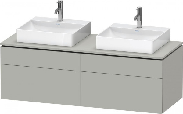 Mobile Con Doppio Lavabo Duravit L-Cube 4 cassetti 1420mm Grigio cemento opaco LC4872B07070000