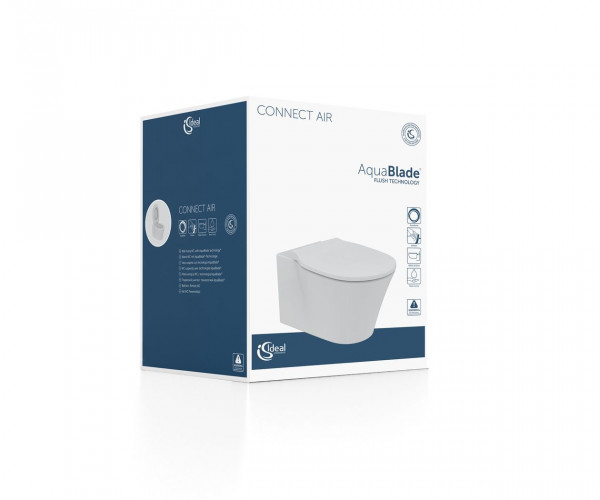 WC Sospeso Ideal Standard CONNECT AIR Aquablade Softclose 360x540mm Bianco