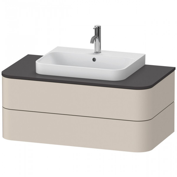 Mobile Per Lavabo Da Appoggio Duravit Happy D.2 Plus 2 cassetti, per lavabo 1000mm Tappetino Taupe Super HP496108383