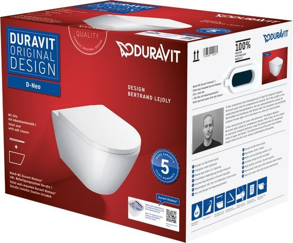 WC Sospeso Set Duravit D-Neo SoftClose 370x400mm Bianco