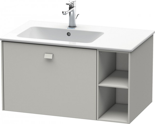 Mobile Per Lavabo Da Incasso Duravit Brioso 1 cassetto, 2 nicchie a destra, per Lav. ME 820mm Grigio cemento opaco BR401200707