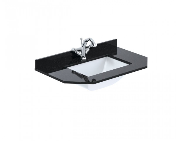 Lavabo Mobile Bayswater Victrion, angolare, marmo Nero | 750 mm | 1 Foro