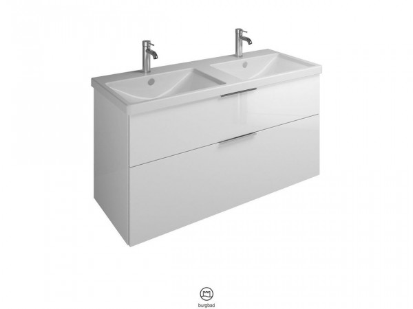 Bagno Completo Burgbad Eqio Lavabo doppio, mobile a 2 cassetti 1230x645mm Personalizzabile SEYS123-PN258