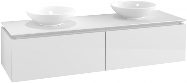 Mobile Sottolavabo Villeroy e Boch Legato Per 2 lavabi 1600x380x500mm Bianco Lucido