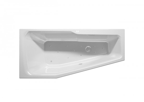 Vasca Idromassaggio Rettangolare Riho Rethink Versione destra, Air, Riho Fall 1600x750mm Bianco Lucido