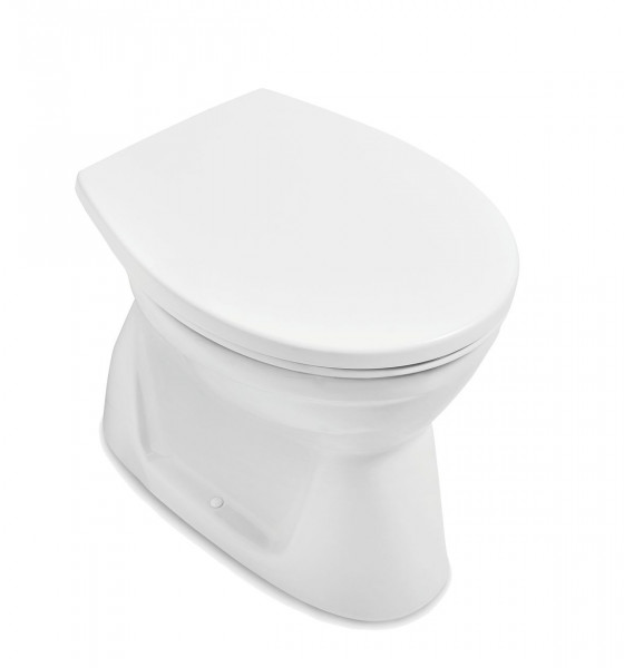 WC A Pavimento Villeroy en Boch O.novo Fondo piatto senza flangia DirectFlush Ovale verticale 360x395mm Blanc Alpin