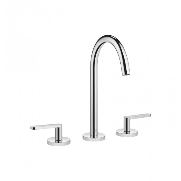 Rubinetto Per Lavabo Indipendente Dornbracht META 3 fori, raccordo di scarico 280mm Cromo 20713661-00