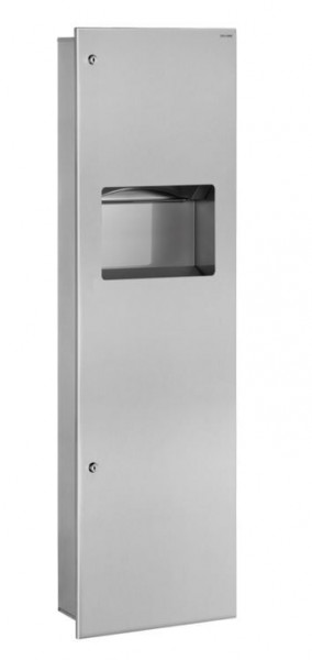 Bagno Delabie Distributore/cestino da incasso per asciugamani di carta combinato Stainless steel satin matt 510715S