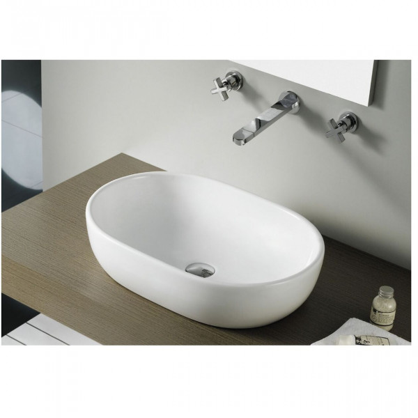 Lavabo Da Appoggio The Bath Collection TOULOUSE 590x410x150mm Bianco
