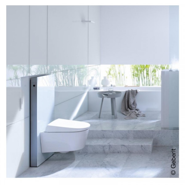 Geberit Monolith Modulo sanitario per WC sospeso altezza: 101 cm, Vetro bianco