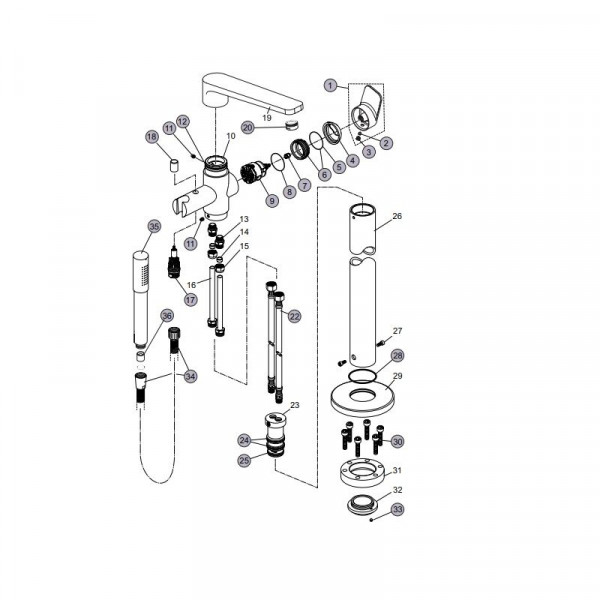 Leva Rubinetto Ideal Standard Tonic II Impugnatura valvola miscelatrice Cromo A860910AA