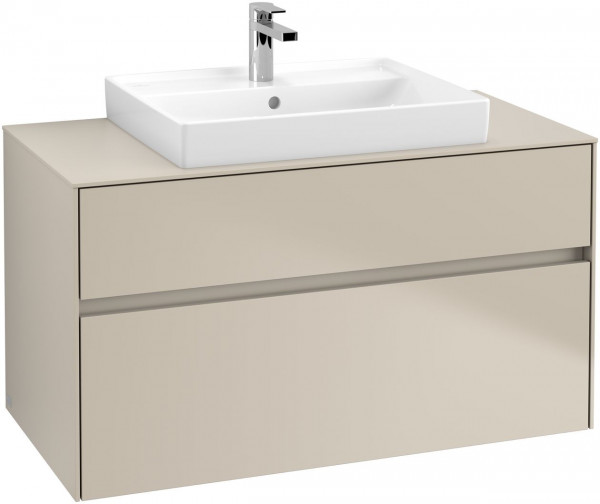 Mobile Sottolavabo Villeroy and Boch Collaro A parete con LED 1000x500x548mm Soft Grey