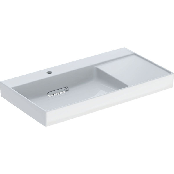 Lavabo Mobile Geberit ONE 1 foro, lavabo sinistro, uscita orizzontale 900x484mm Bianco/Bianco brillante