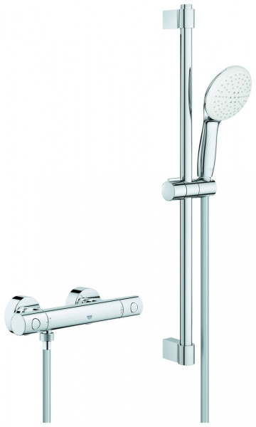 Set Doccia Grohe Grohtherm 800 Cosmopolitan Miscelatore termostatico, 2 getti 600mm Cromo 34768001