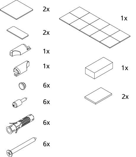 Kermi RAYA Set di pezzi di ricambio per il montaggio (2533775)