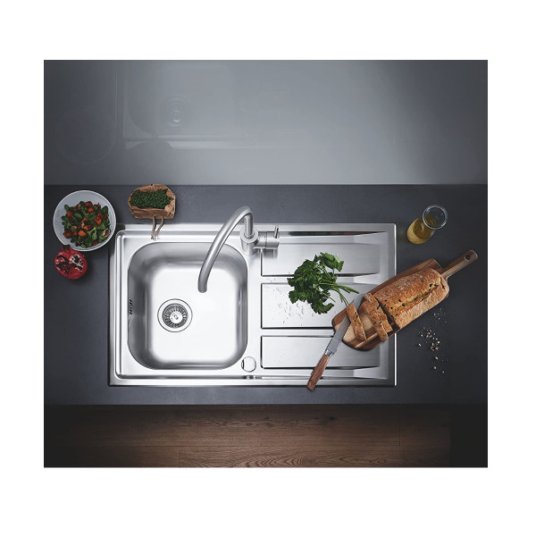 Lavello Cucina Grohe K500 Cinturino con lavello in acciaio inox/Miscelatore per monocomando