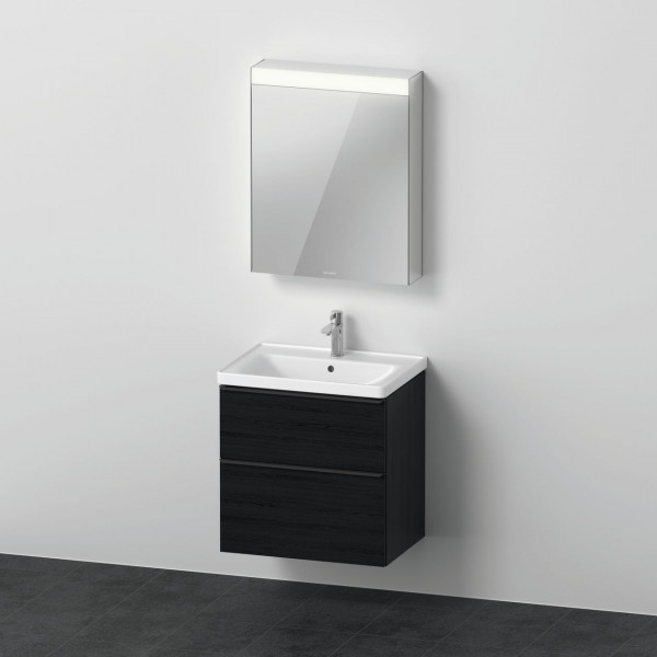 Bagno Completo Duravit D-Neo Mobiletto, mobile a specchio, cerniera a sinistra 650x2000x480mm Quercia nera DE0115L1616