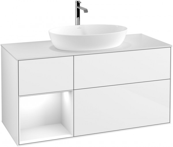 Mobile Sottolavabo Villeroy e Boch Finion Glossy White/Glass White FA61GFGF