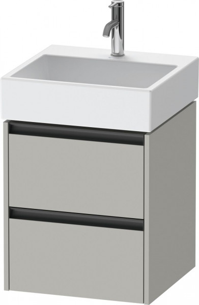 Mobile Per Lavabo Da Incasso Duravit Ketho.2 2 cassetti, maniglie antracite, per lavabo Vero Air 484x549x460mm Grigio cemento opaco K25274007070000