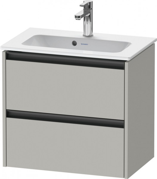 Mobile Per Lavabo Da Incasso Duravit Ketho.2 Compact 2 cassetti, maniglie antracite, per lavabo ME 610x549x390mm Grigio cemento opaco K25255007070000